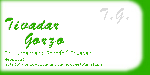 tivadar gorzo business card